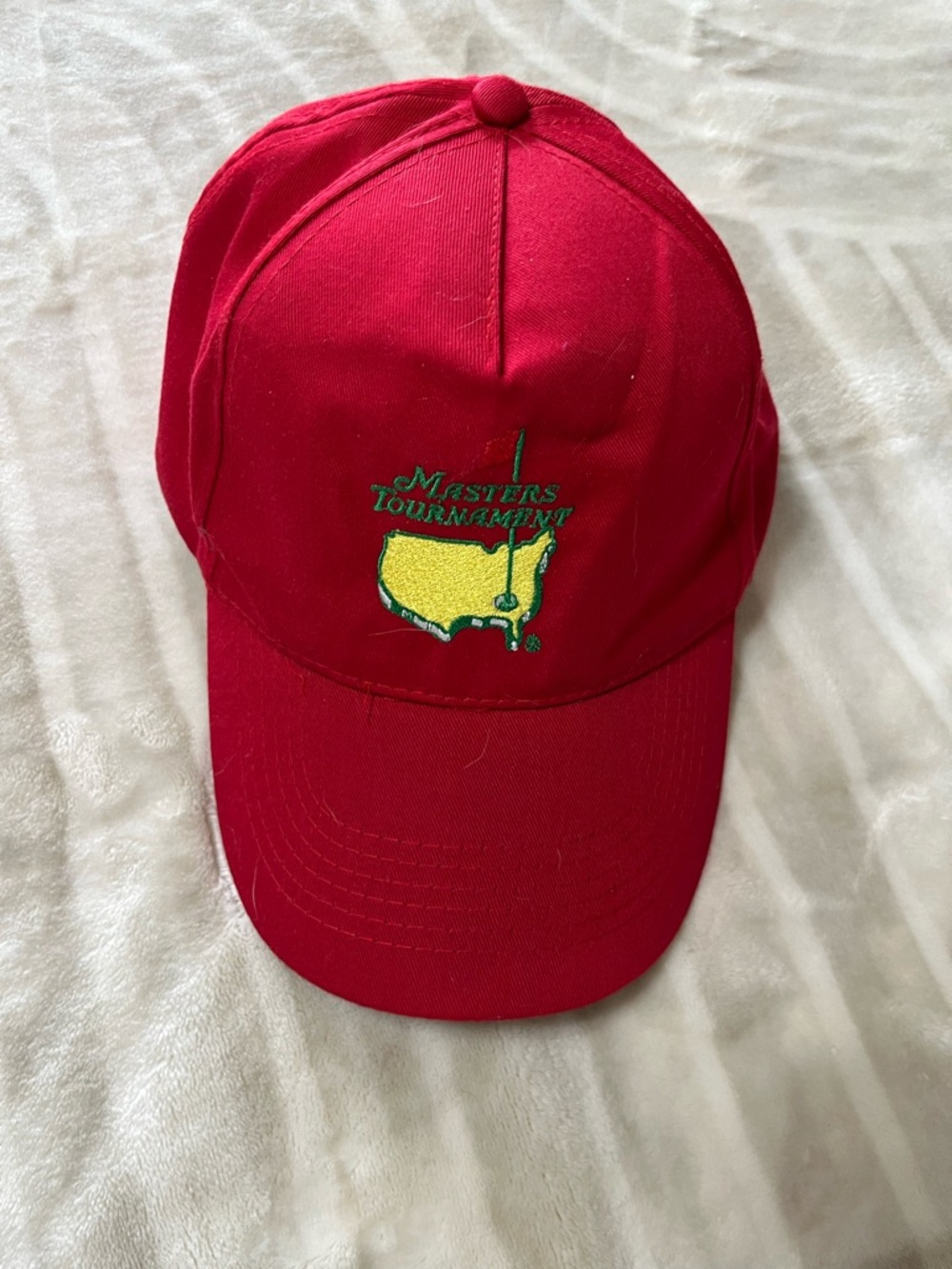 OTTO Red Baseball Cap with Yellow & Green Masters Patch